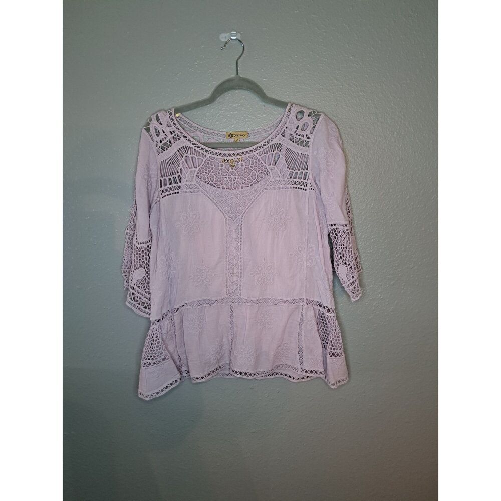 Democracy Pink Lace Blouse